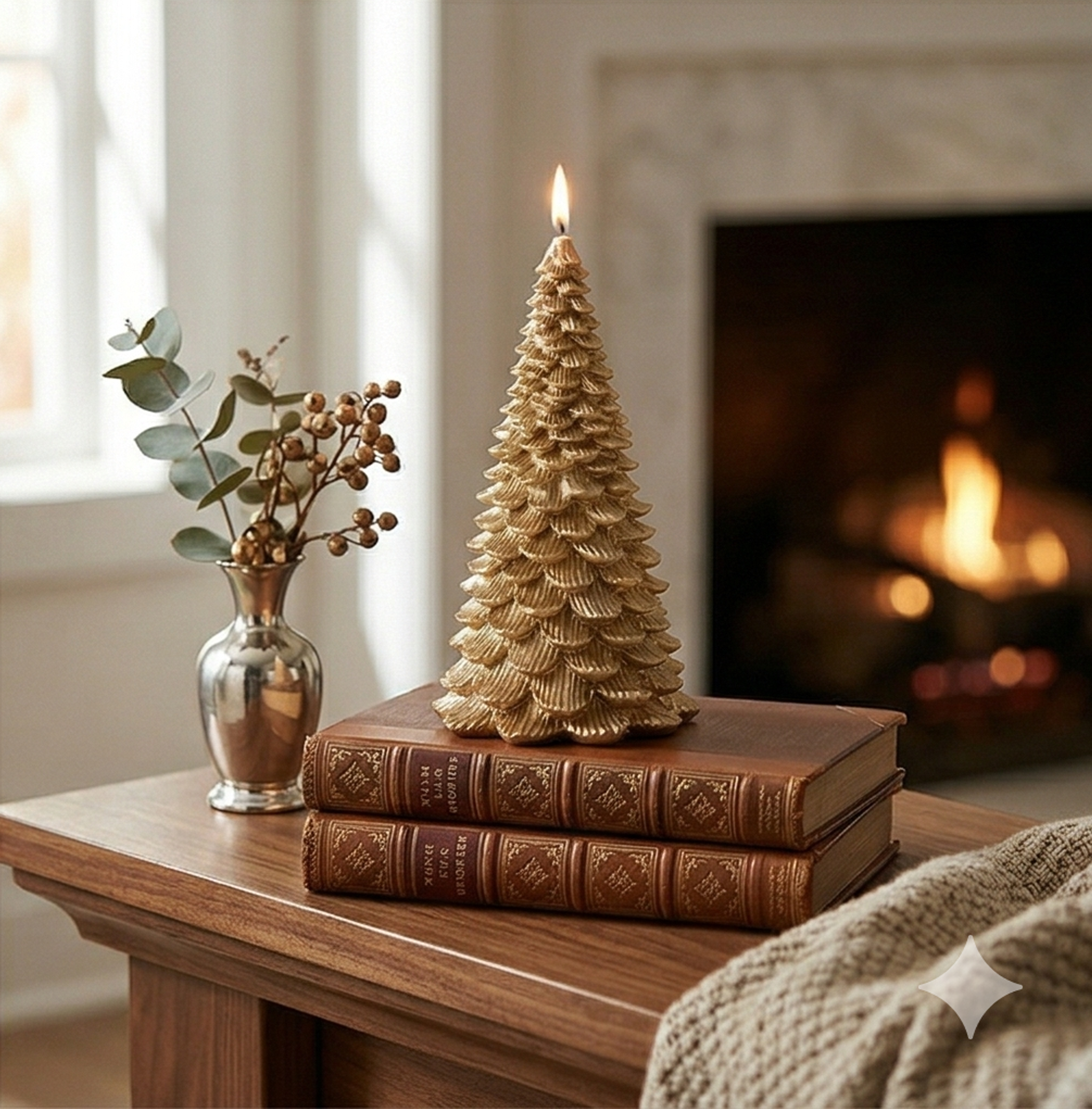 Candela Albero di Natale Oro h.17
