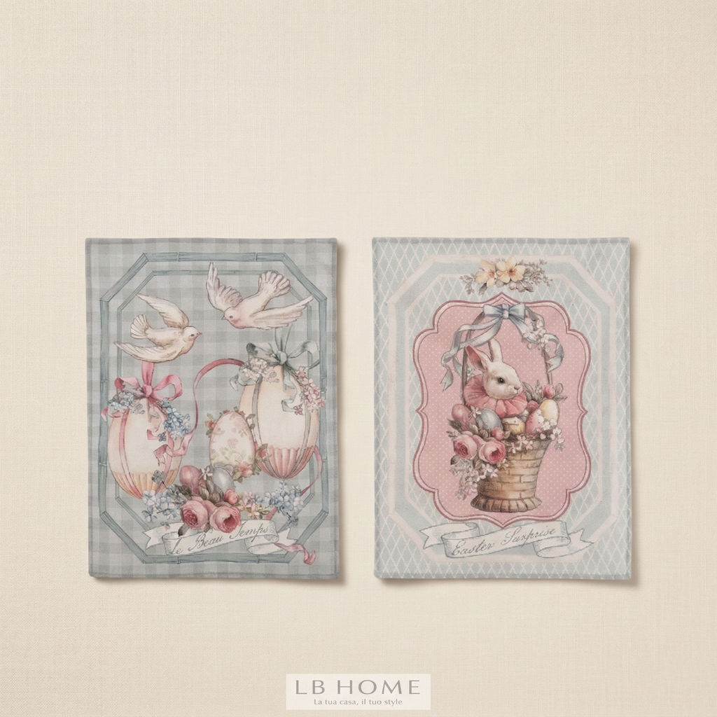 Set 2 canovacci collezione "Joyeuses Paques"