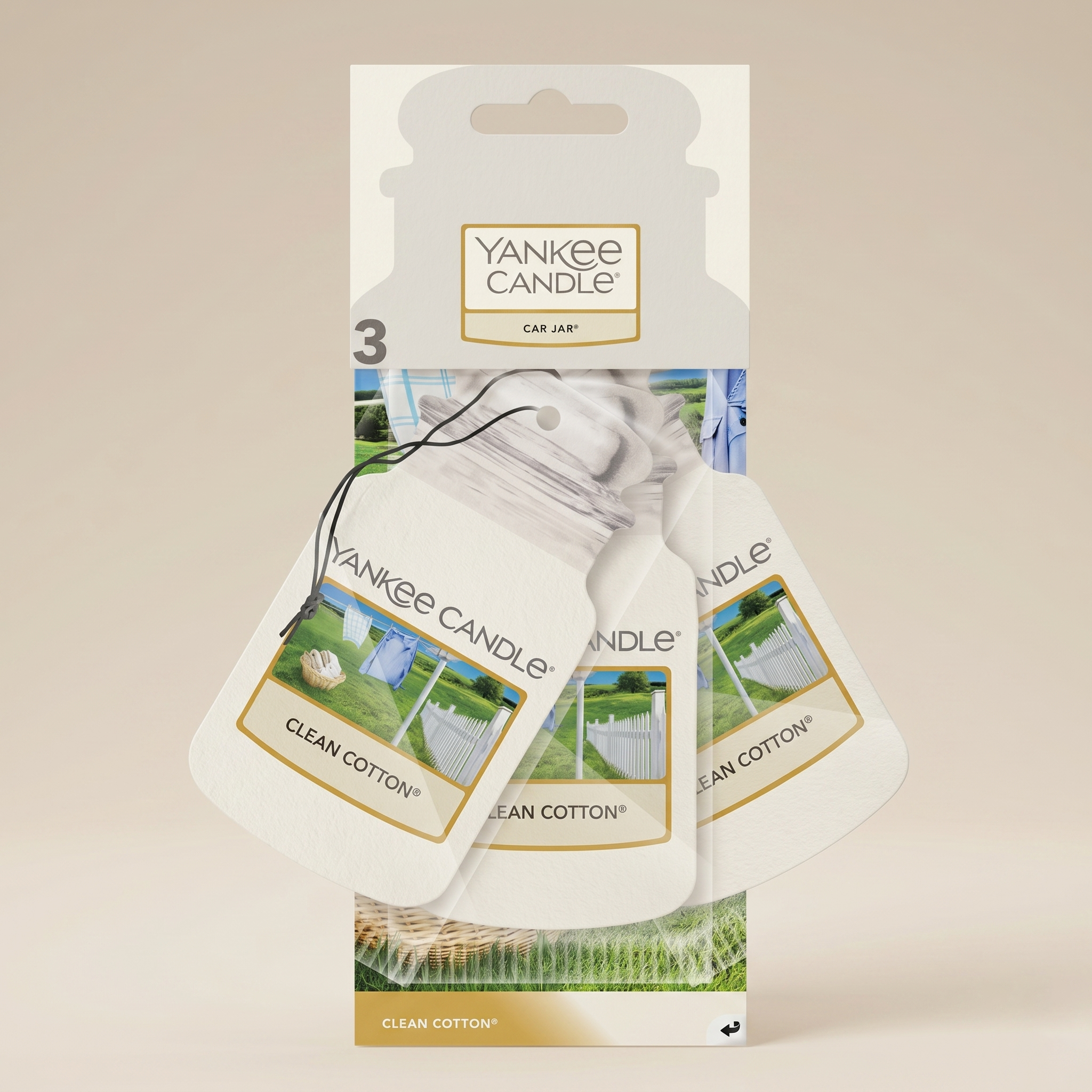 Yankee Candle set 3 car jar Clean Cotton