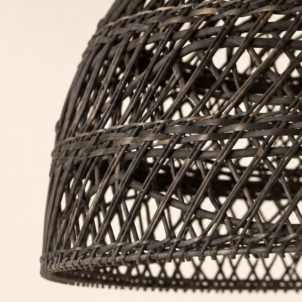 Lampadario Rattan Ombra in Canna e Bambù 40 x 45 cm