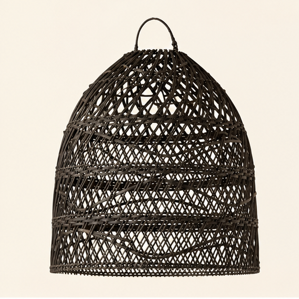 Lampadario Rattan Ombra in Canna e Bambù 40 x 45 cm