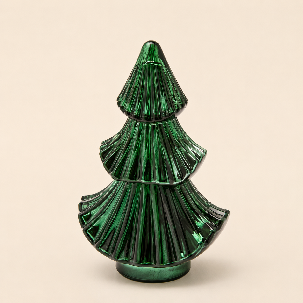 Candela Natalizia Profumata "Nordic Forest" a Forma di Albero verde h.25cm