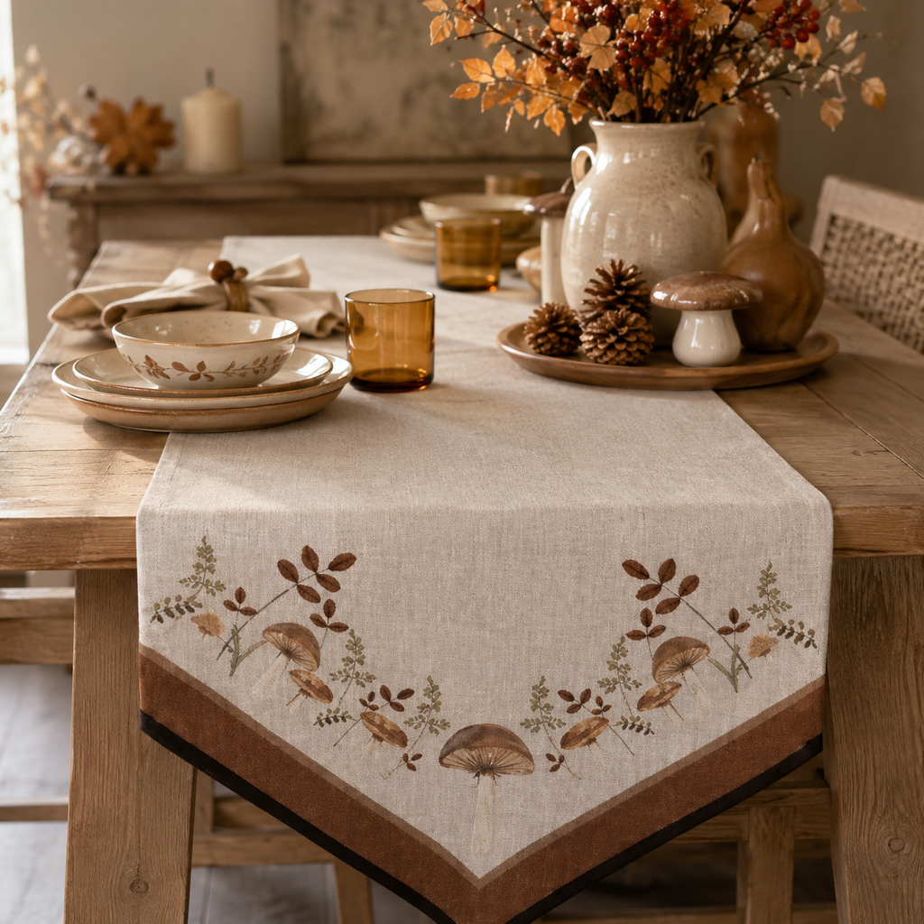 Runner Funghi in Cotone – 50 x 160 cm