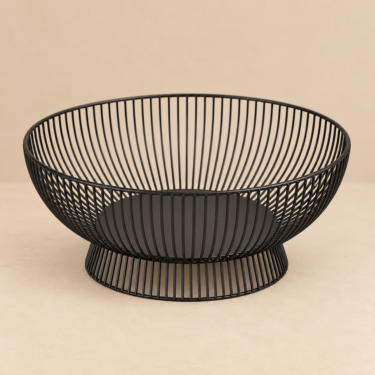 Cestino / centrotavola in metallo nero 32cm