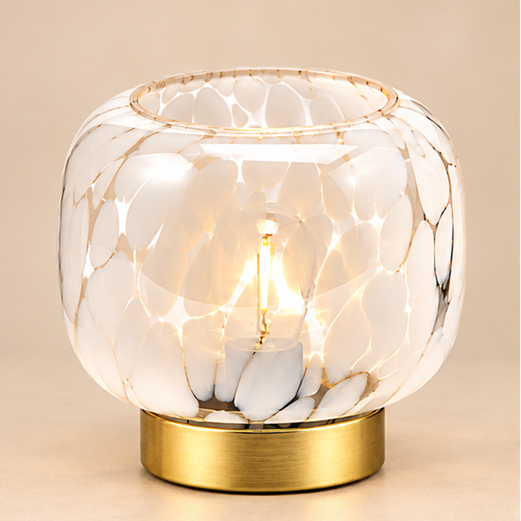 Lampada da Tavolo Joplin EDG in Vetro Modellato a Mano H 14 cm