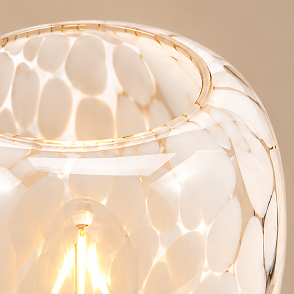 Lampada da Tavolo Joplin EDG in Vetro Modellato a Mano H 14 cm