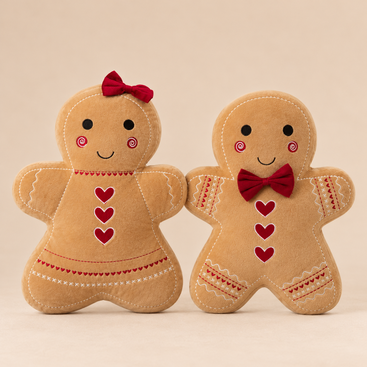 Cuscino Natalizio Pan di Zenzero Gingerbread Bimba o Bimbo 49cm