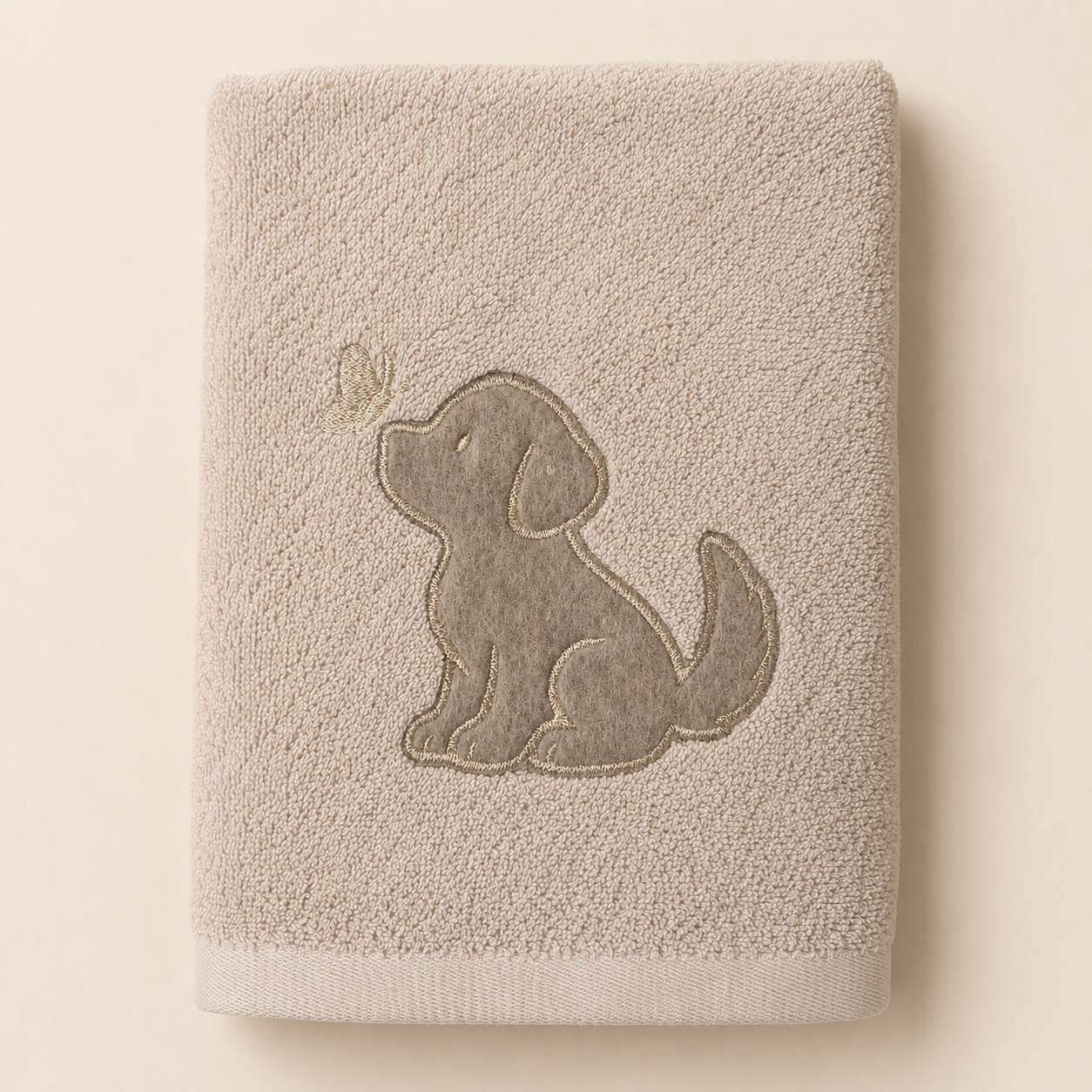 Coppia spugna beige Cagnolino