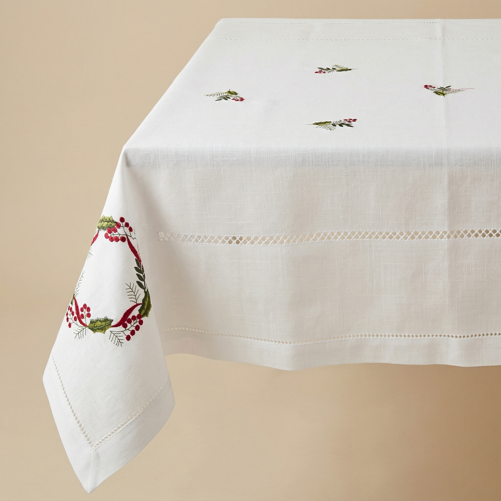 Tovaglia centrotavola Jingle Bells 110x110cm