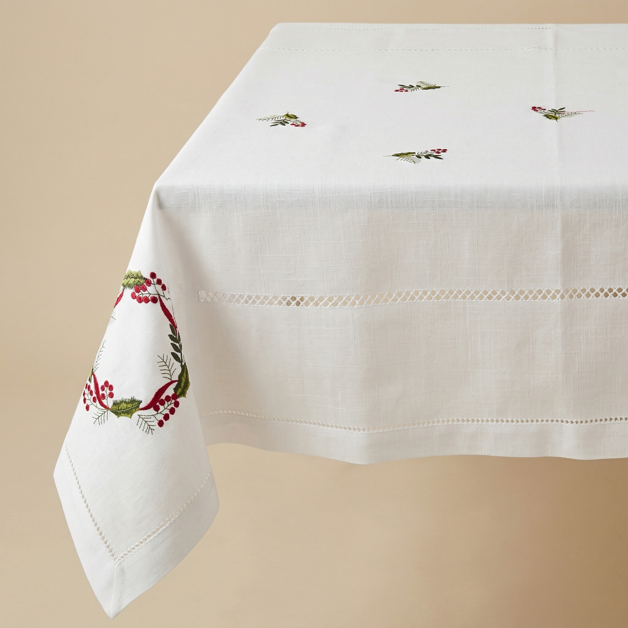 Tovaglia centrotavola Jingle Bells 110x110cm