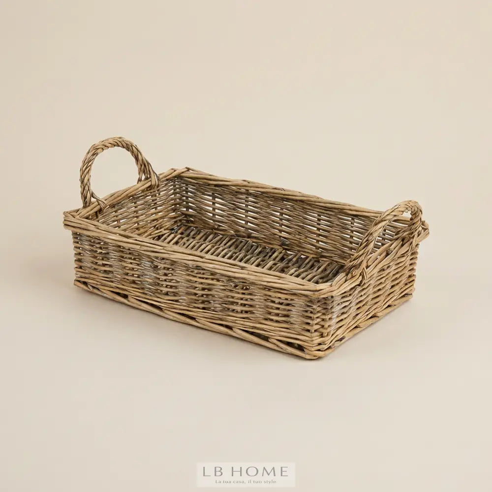 Cestino con manici in vimini 32cm Cestino