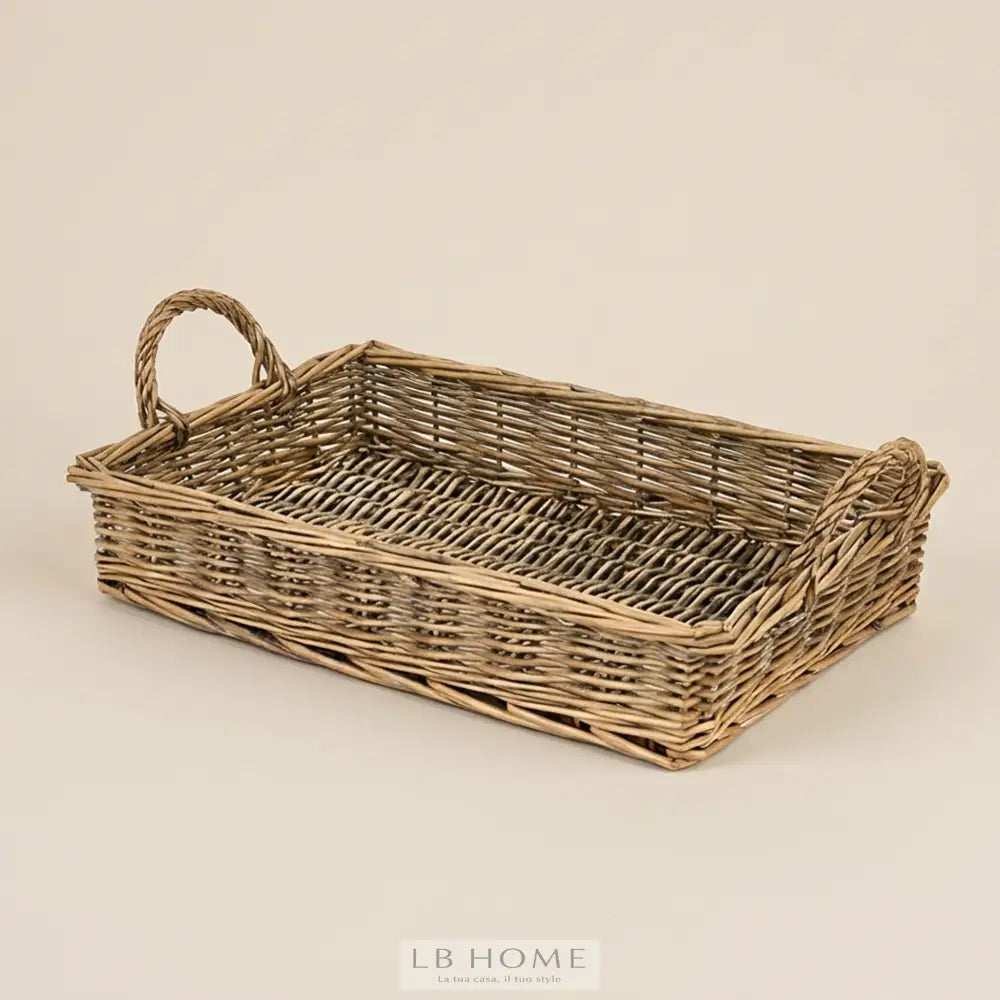 Cestino con manici in vimini 44cm Cestino
