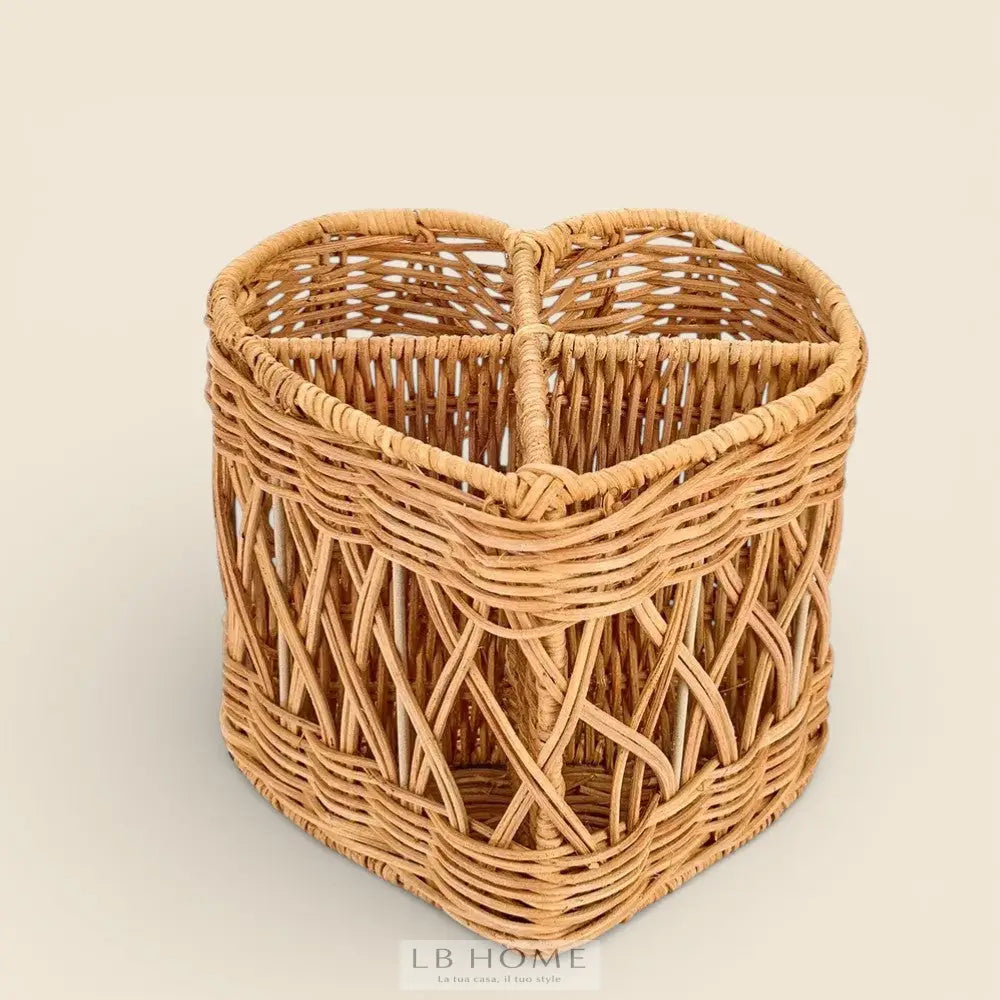 Cesto portaposate cuore Cestino