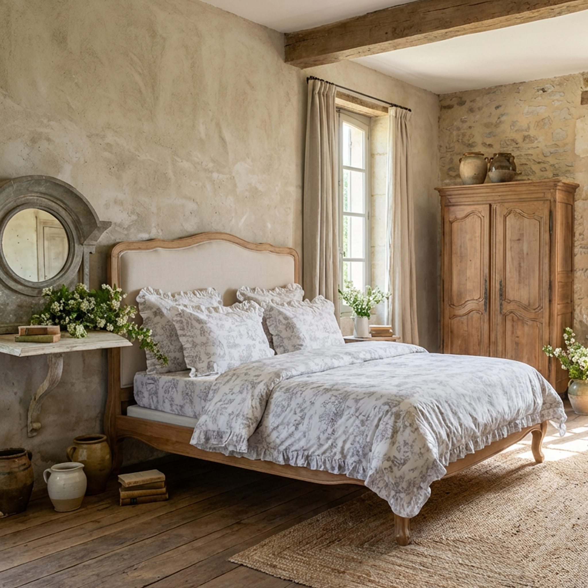 Completo letto matrimoniale Toile de Jouy