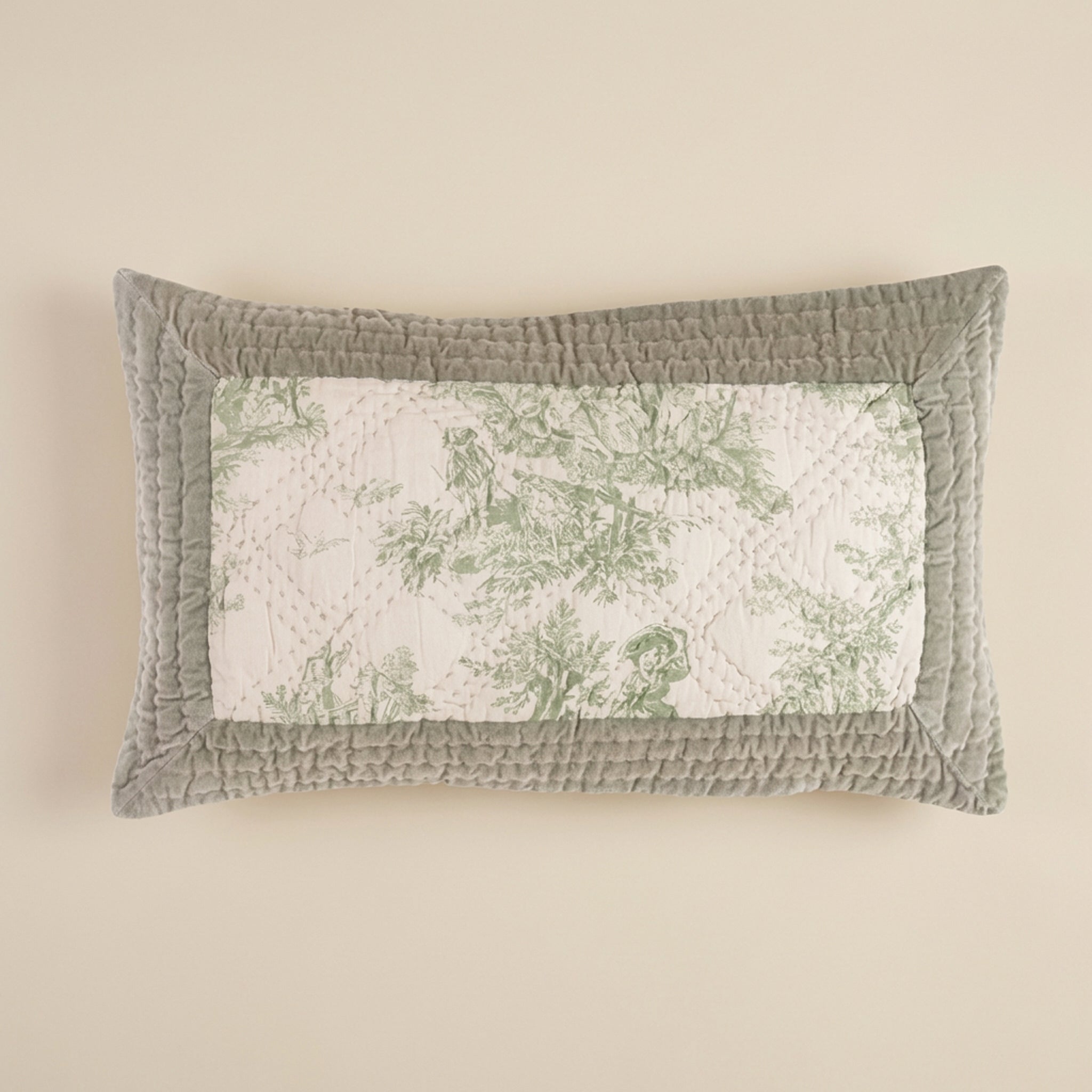 Copriguanciale Vintage Velvet Salvia