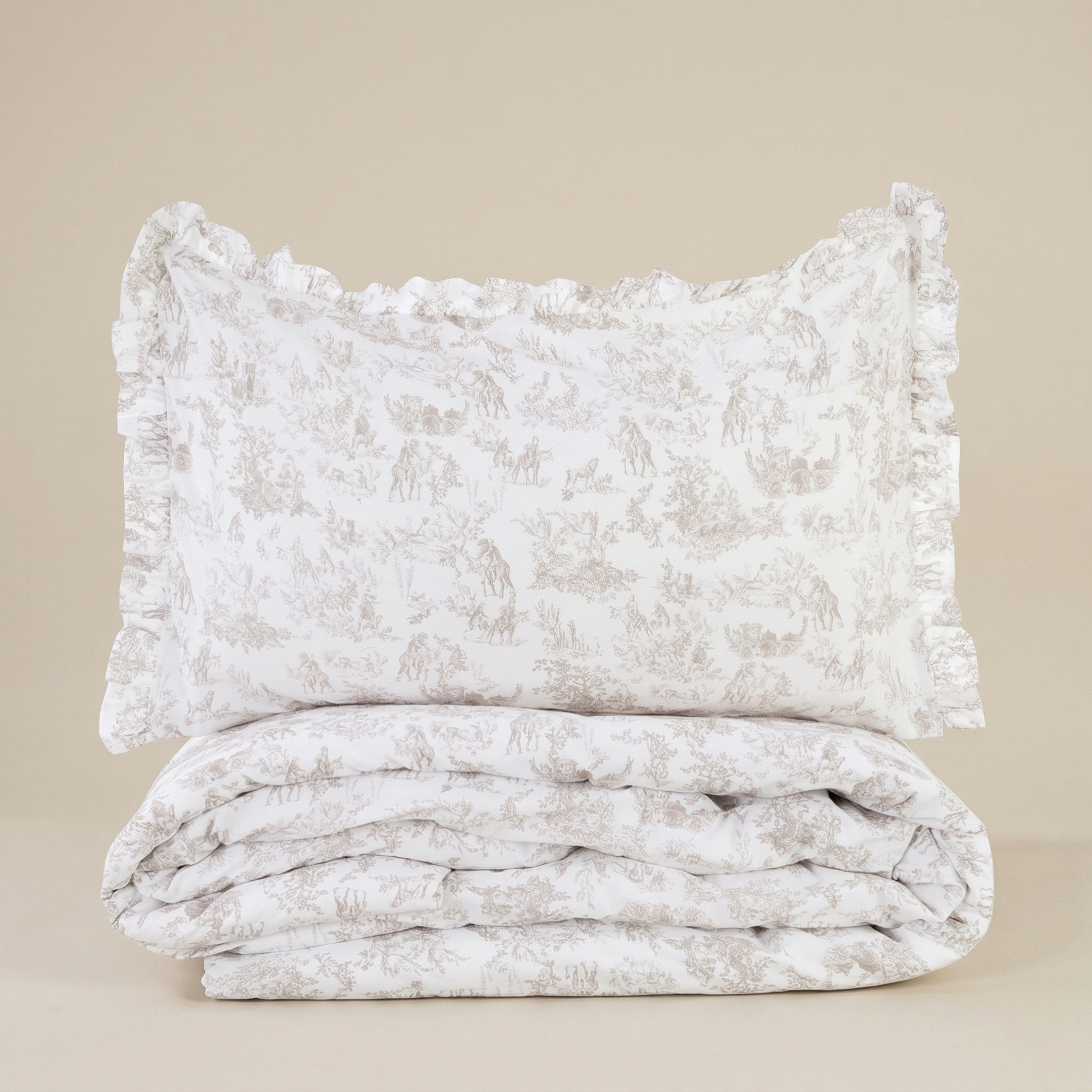 Parure copripiumino matrimoniale Toile de Jouy