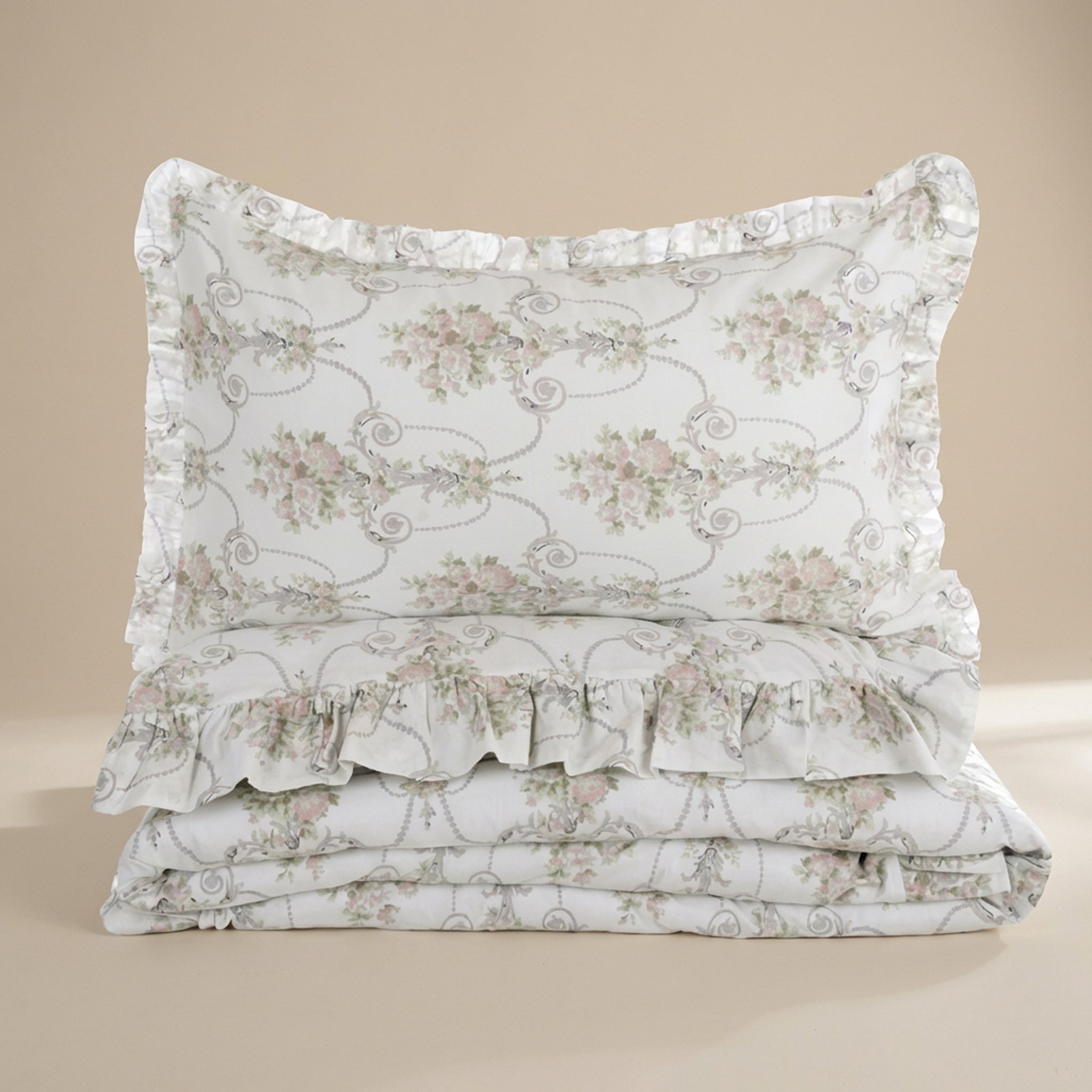 Parure copripiumino matrimoniale Vintage Floral