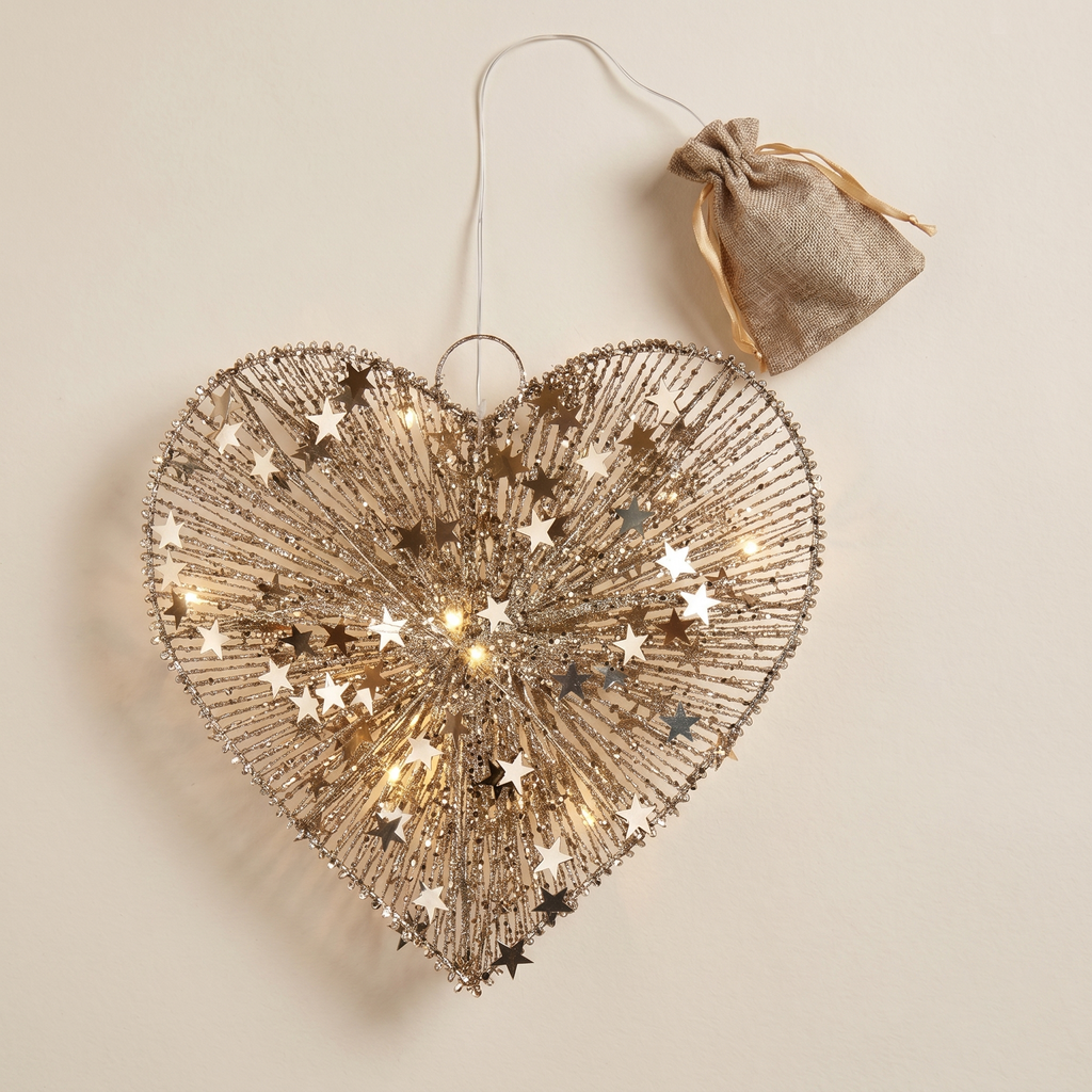 Cuore led Pensieri stupendi 30cm