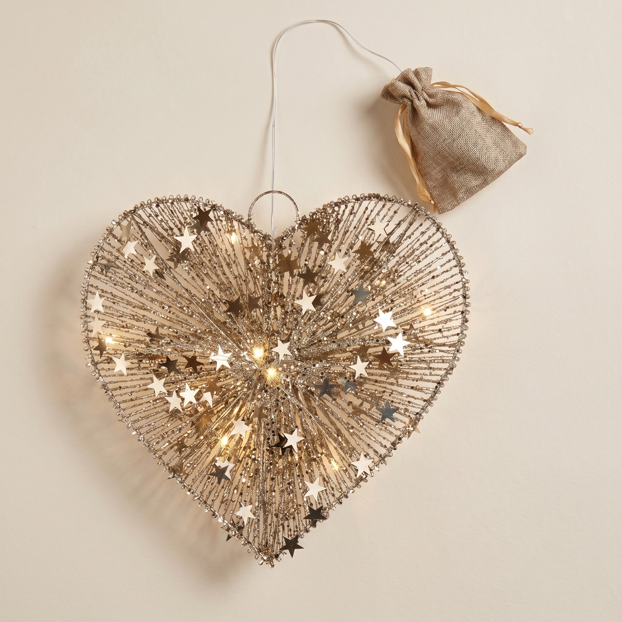 Cuore led Pensieri stupendi 30cm