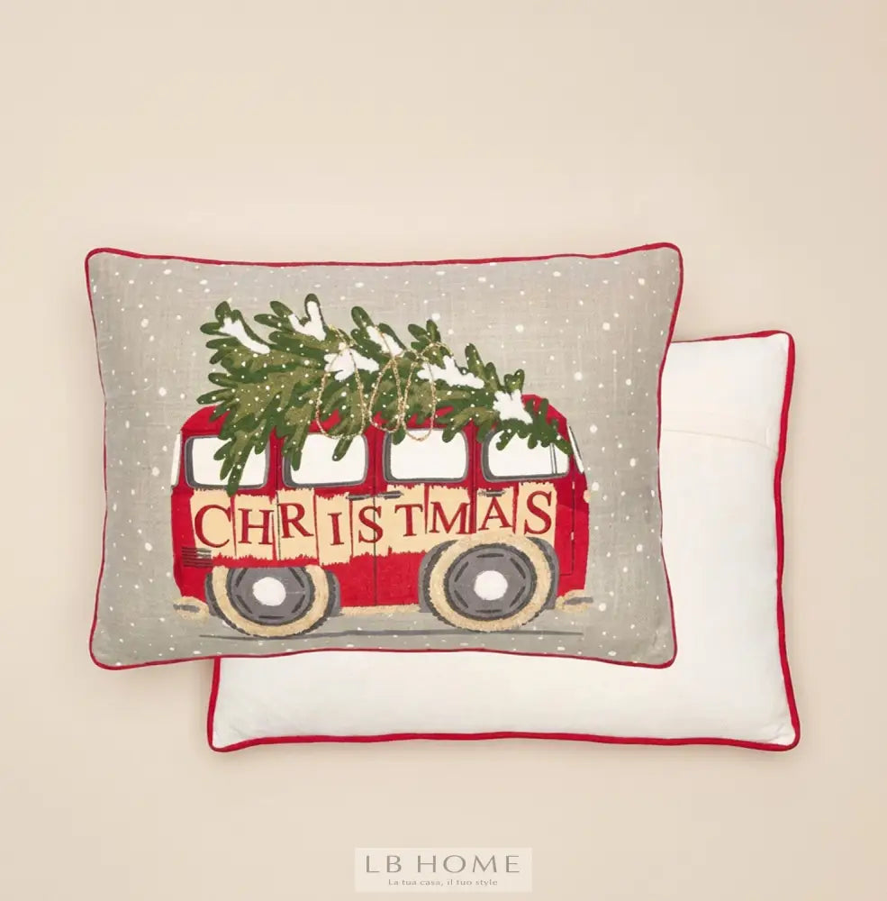 Cuscino Christmas furgoncino Cuscino Natalizio