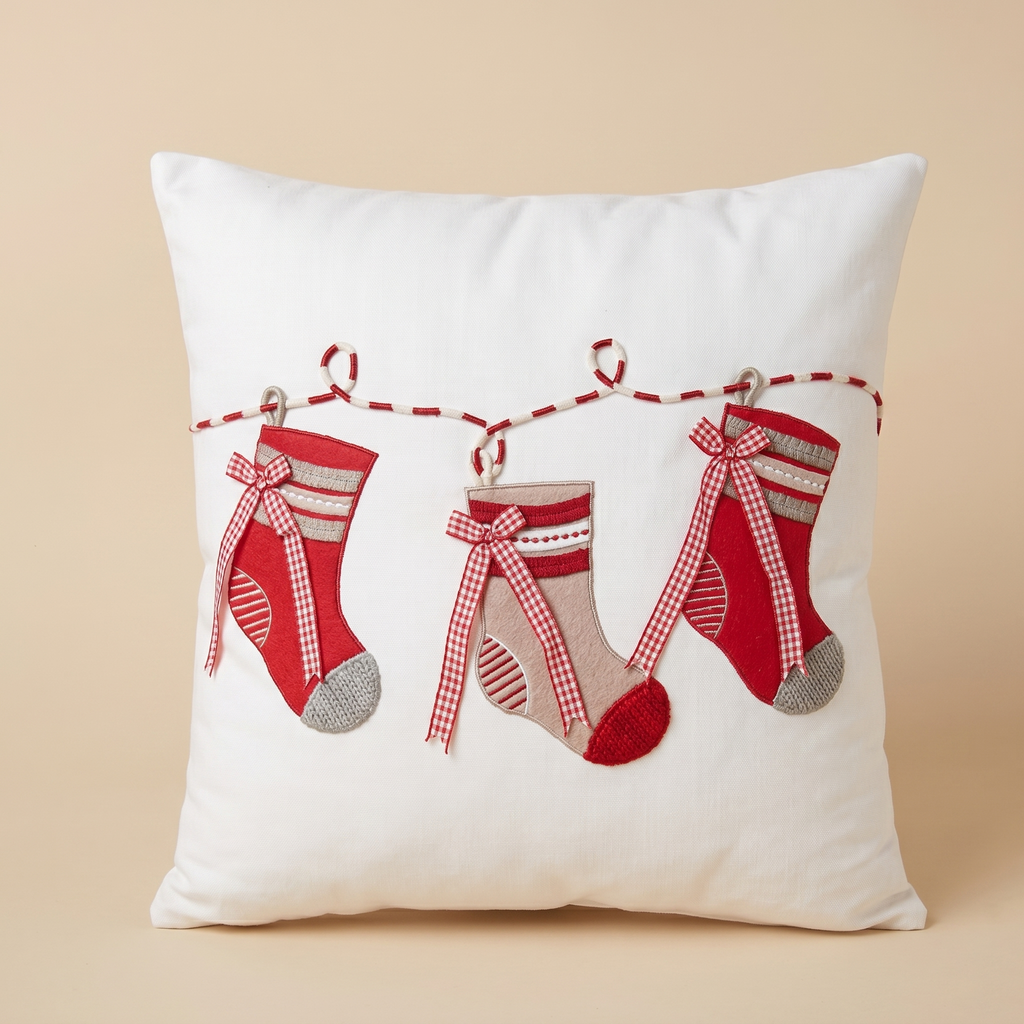 Cuscino Soffice abbracci calze di natale