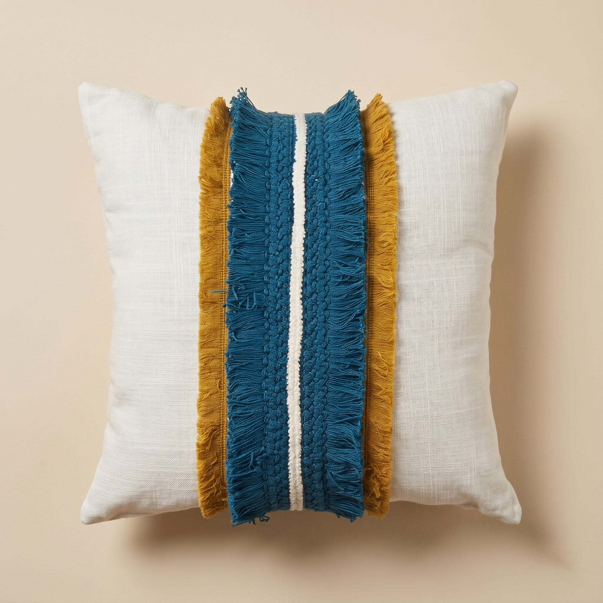 Cuscino Mediterraneo con frange
