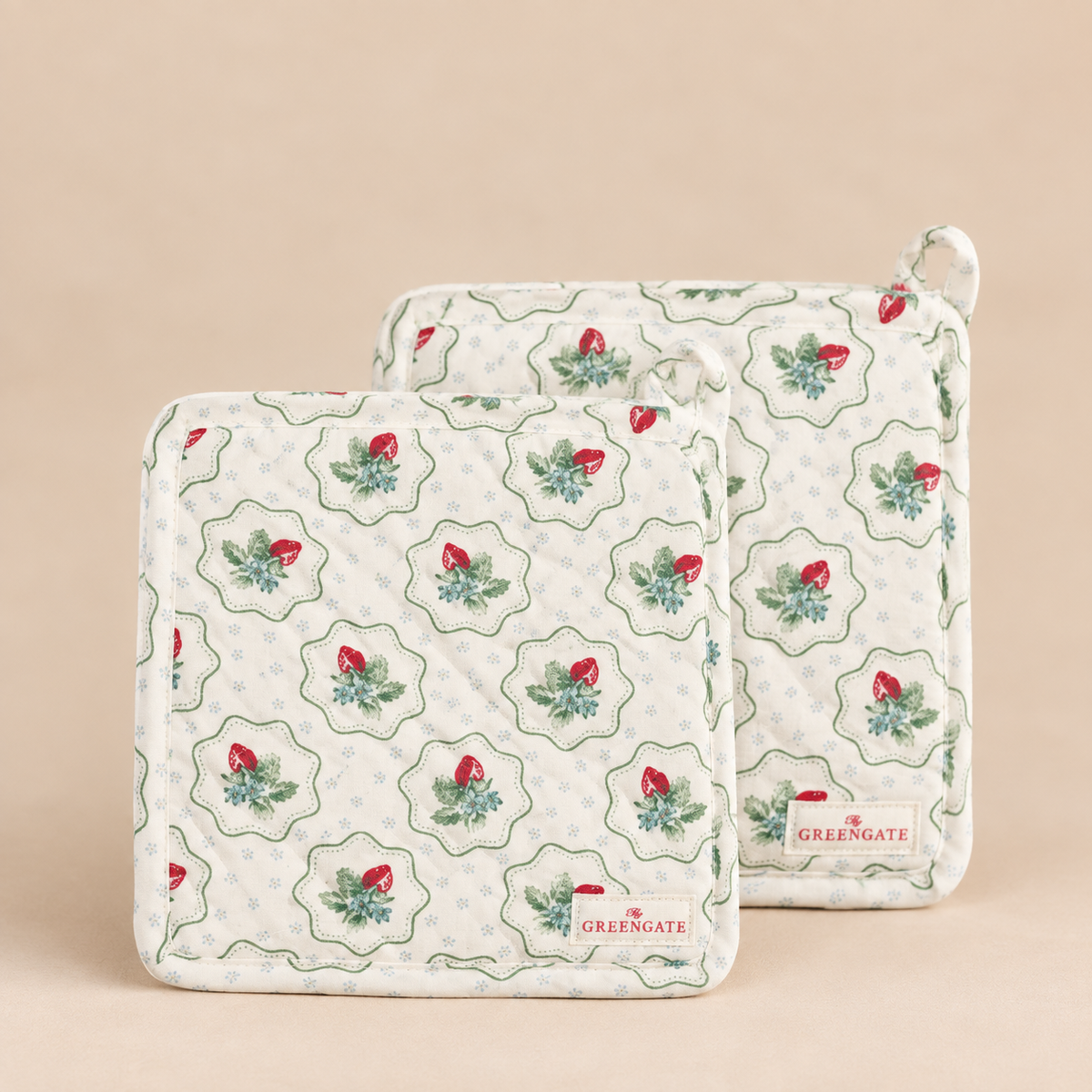 Set 2 Presine Berry Petit GreenGate Bianche in Cotone