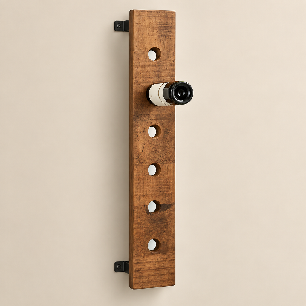 Portabottiglie da Parete in Legno 13,5 x 8,5 x H90 cm