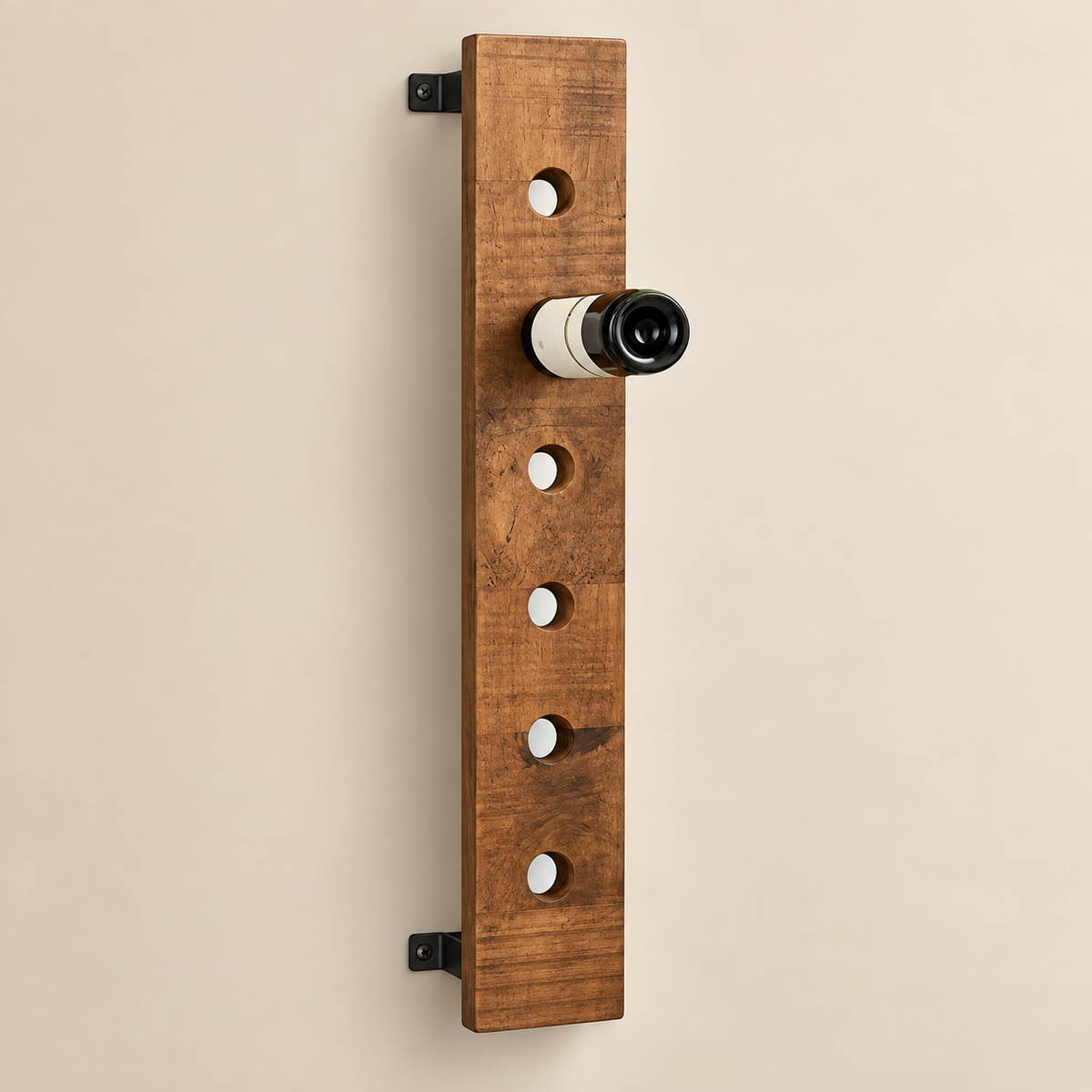 Portabottiglie da Parete in Legno 13,5 x 8,5 x H90 cm