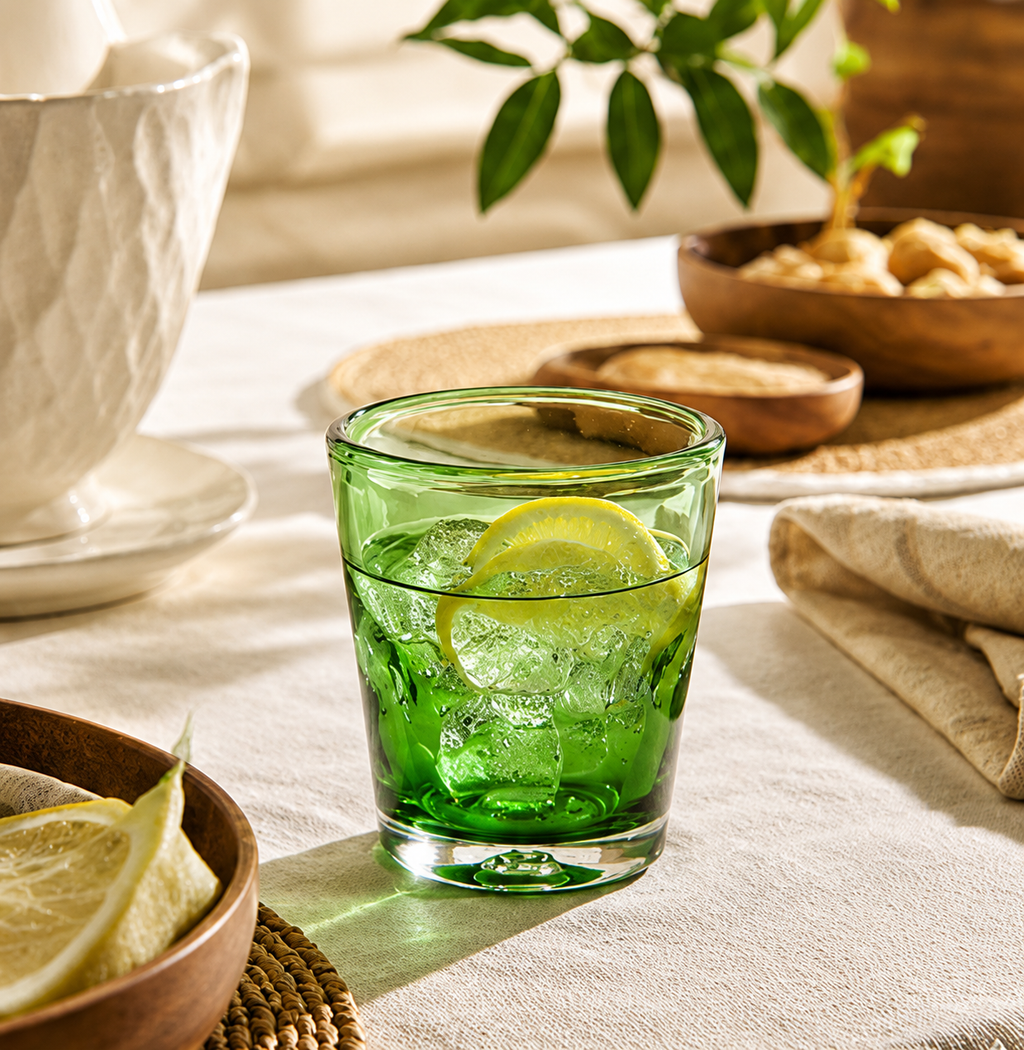 Bicchiere in vetro soffiato Memento Dune Glass Lime