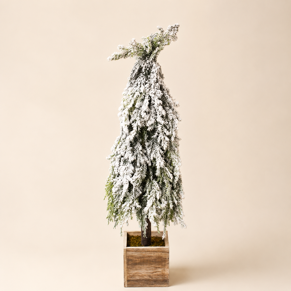 Albero Innevato con LED H.57 cm