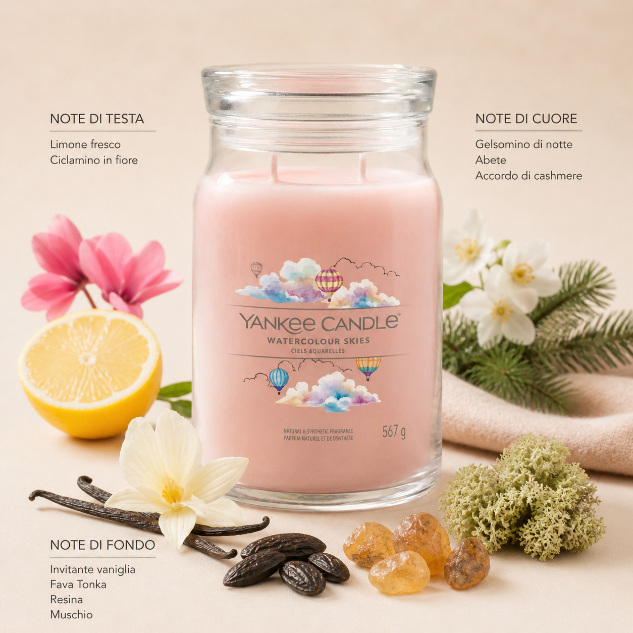 Yankee Candle Giara 567gr Watercolour Skies