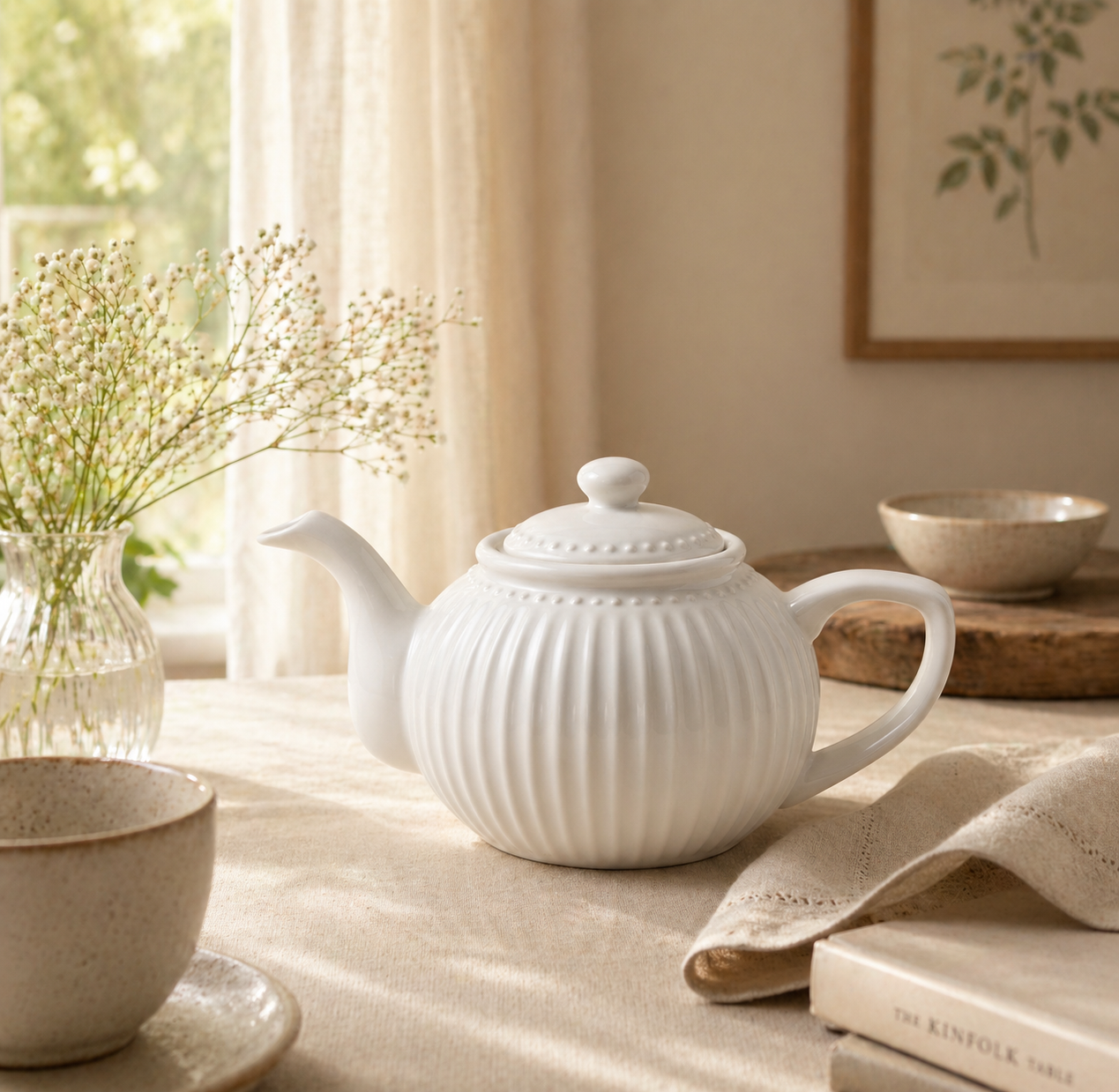Teiera Alice bianca