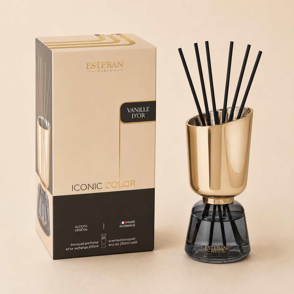 Bouquet profumato ricaricabile "Iconic Color" 250ml Vanille d'or