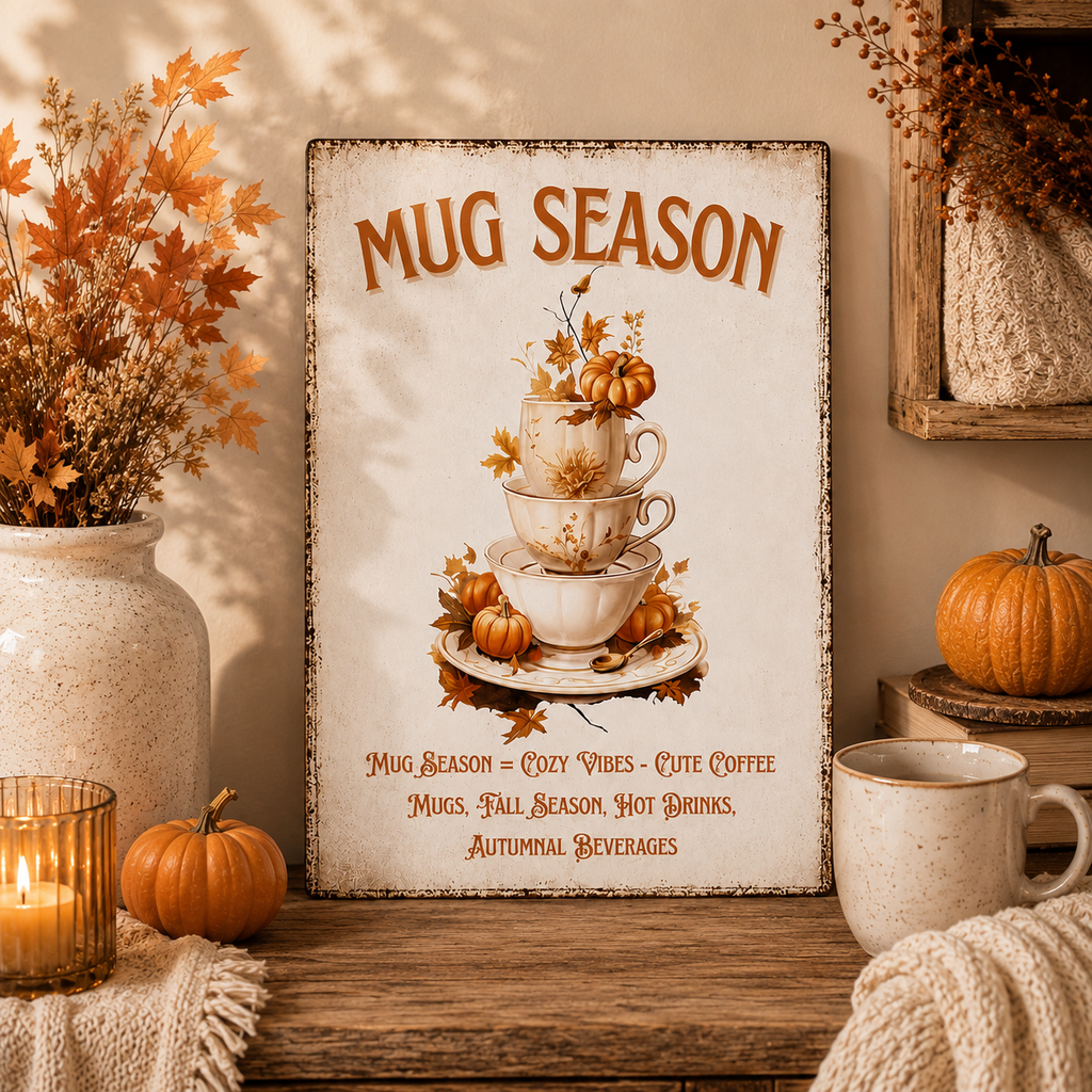 Quadro Mug Season – Giardino d'Autunno – 35,5 x 51 cm