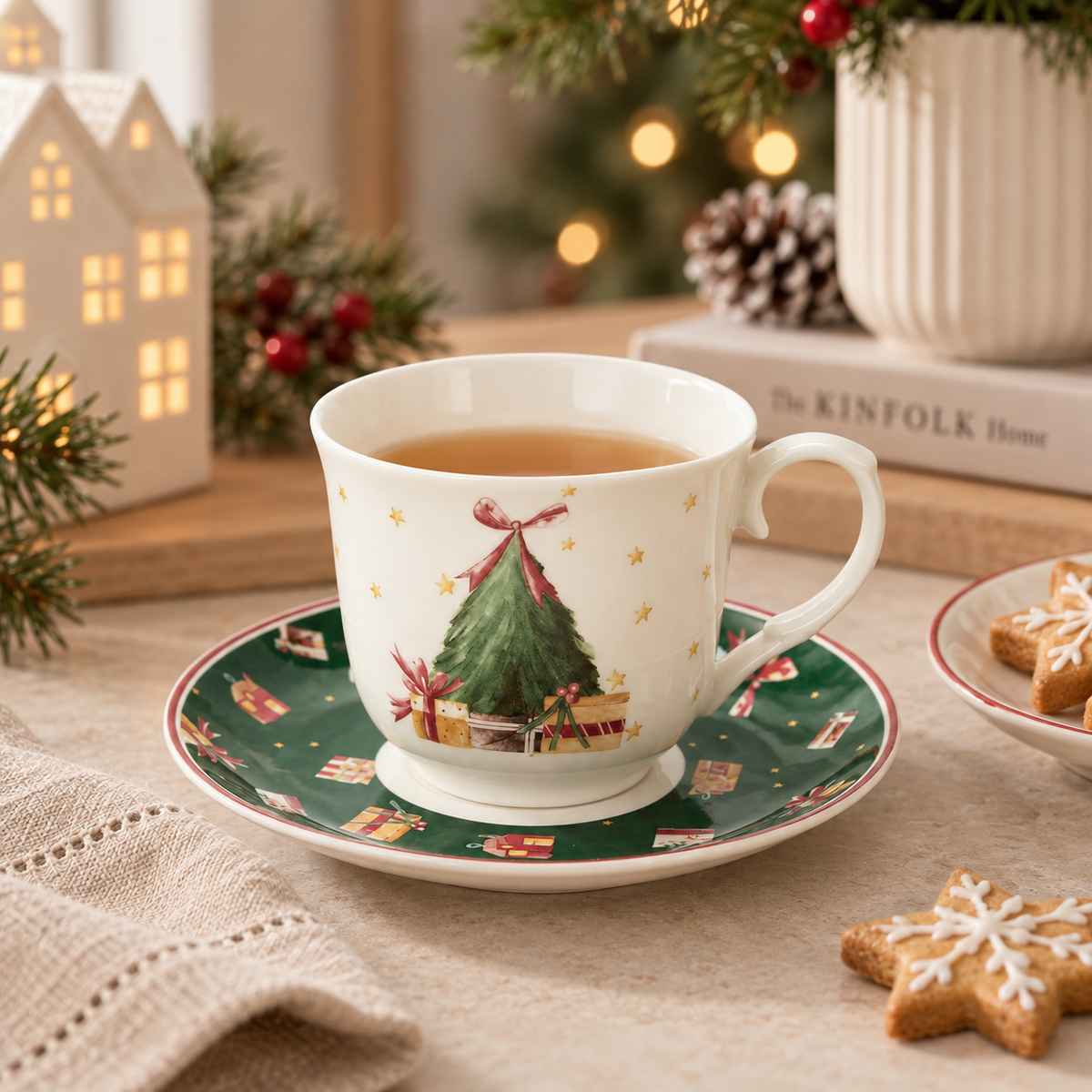 Tazza da tè Christmas Carol Albero di Natale