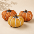 Set 3 mini Zucche Decorative in Ceramica