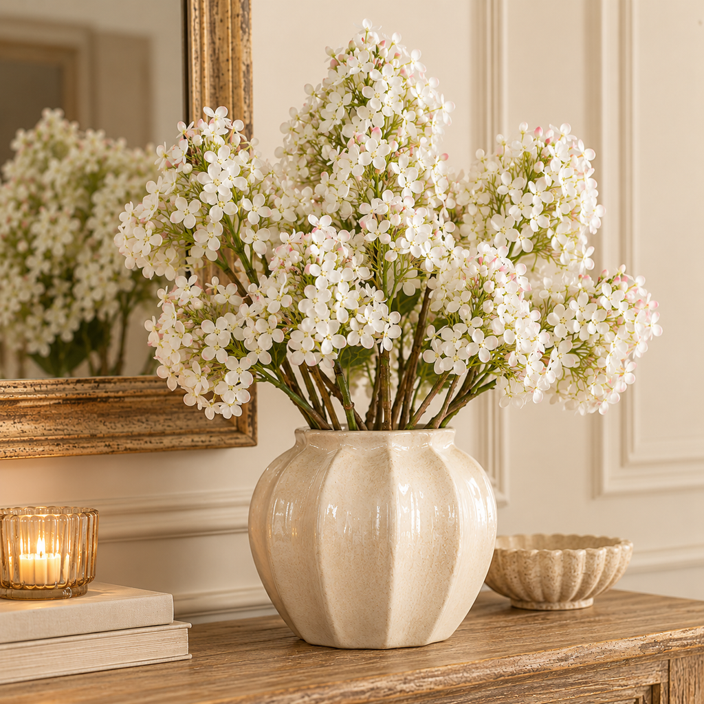 Ortensia OAK EDG Enzo De Gasperi Bianca Artificiale H 80 cm – Seconda Scelta