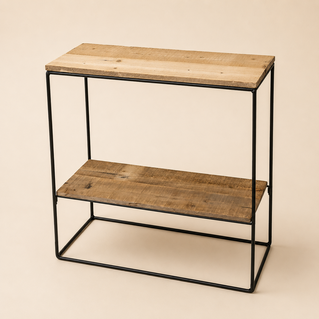 Console rustica in Legno e Metallo – 60 x 25 x H 66 cm