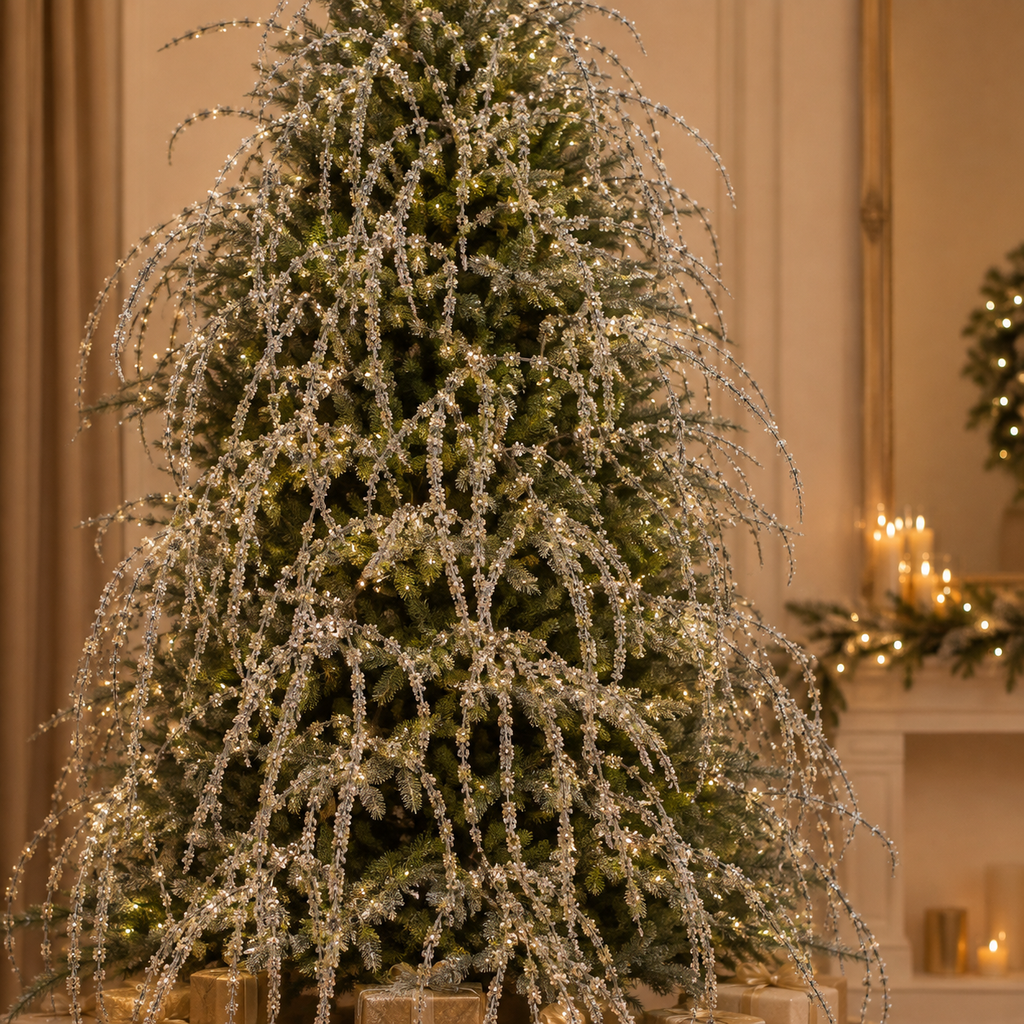 Ramo Cedro Ghiacciato Argento – H 148 cm