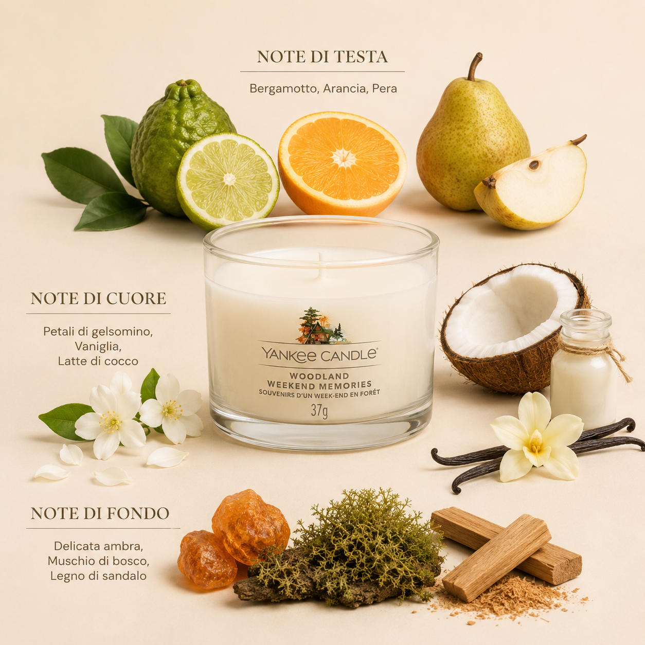 Yankee Candle candela min Woodland Weekend Memories