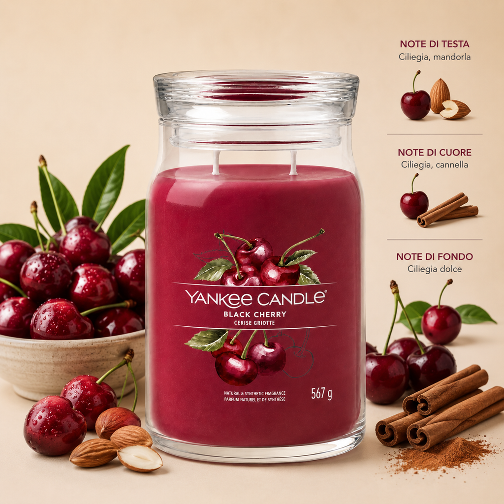Yankee Candle Giara 567gr Black & cherry