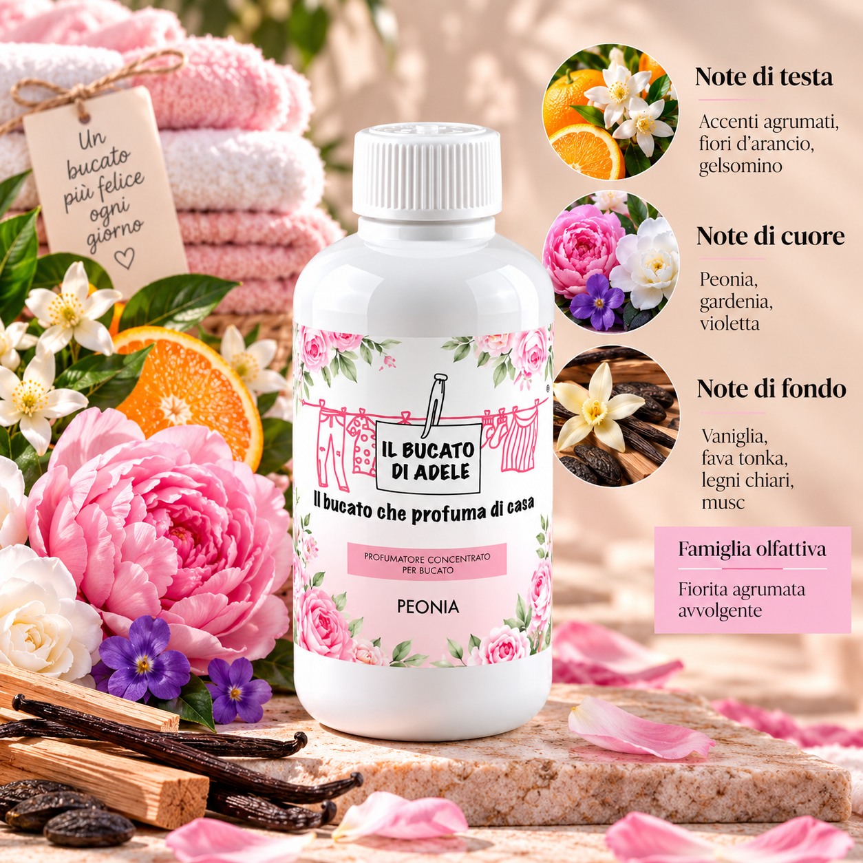 Essenza Il bucato di Adele Peonia 500ml