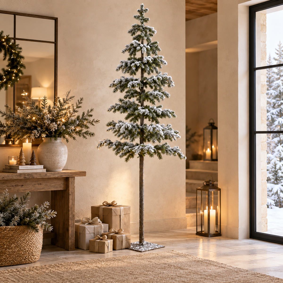 Pino West Innevato Artificiale Slim h.230