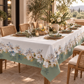 Tovaglia Rettangolare 155 x 320cm KAORI in Panama di Puro Cotone 100% con Stampa Digitale Floreale – Made in Italy