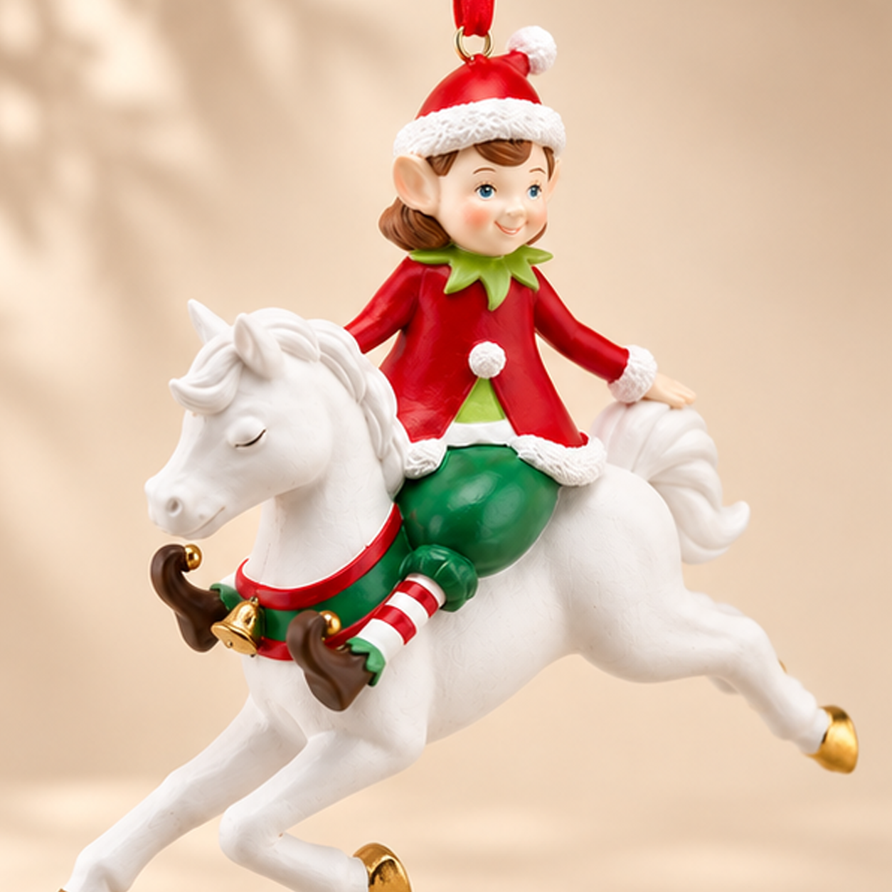 Decorazione Natalizia Elfo su Cavallo