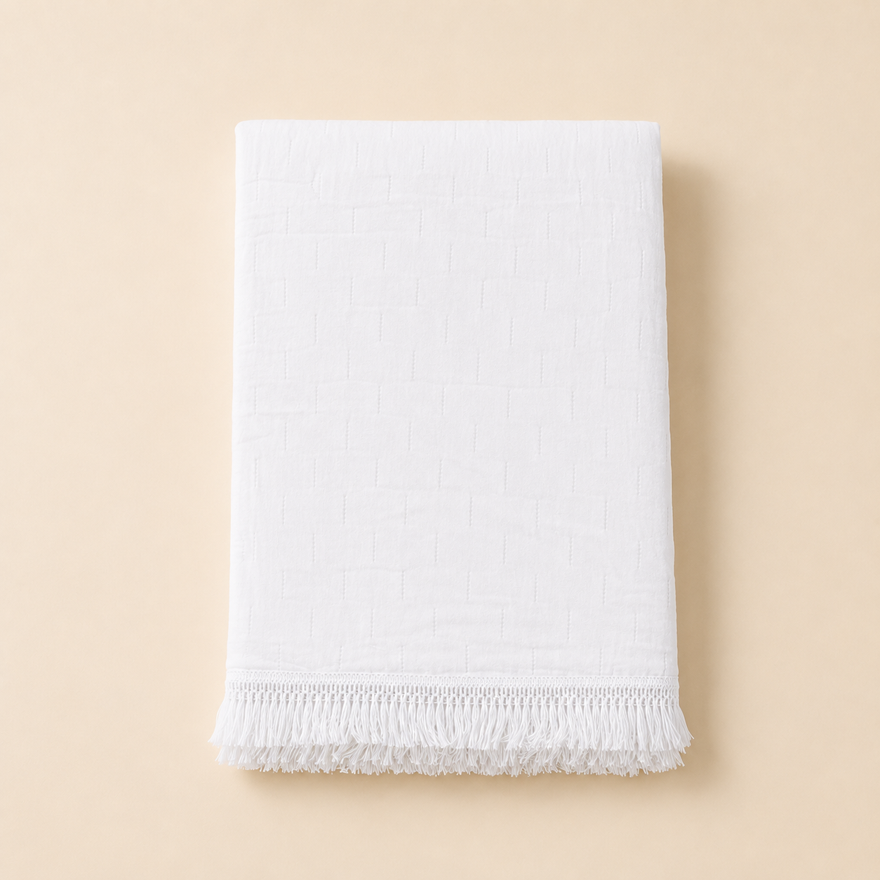 Trapunta matrimoniale con Frange Blanc Mariclò – Collezione Petali Uniti