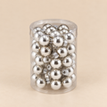 Set 50 mini Palline di Natale Argento Ø 2 cm