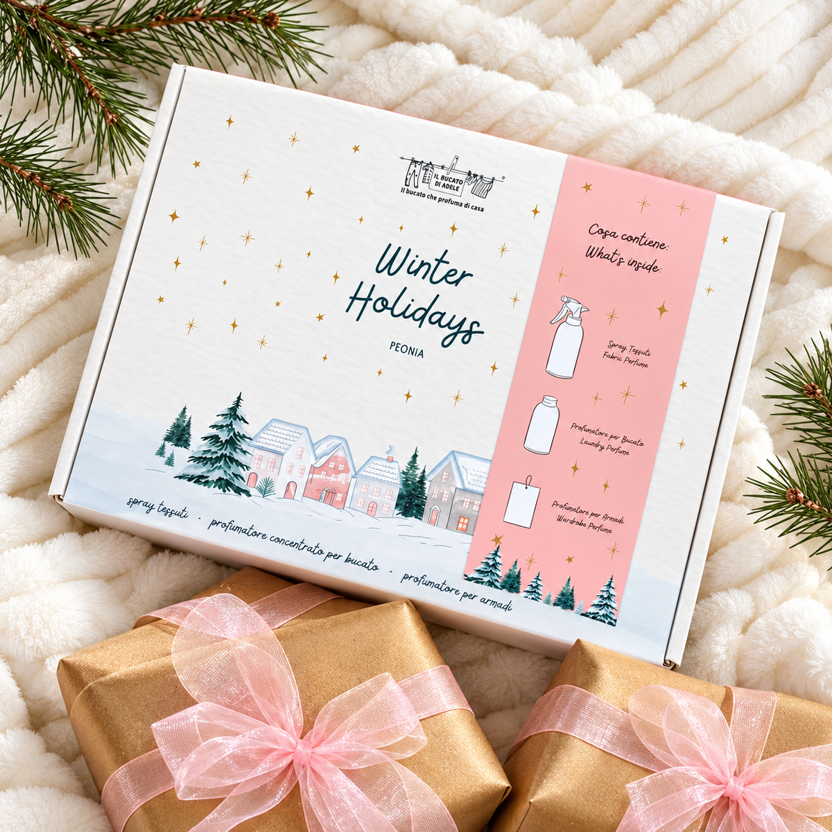 Il Bucato di Adele cofanetto Christmas gift box Peonia