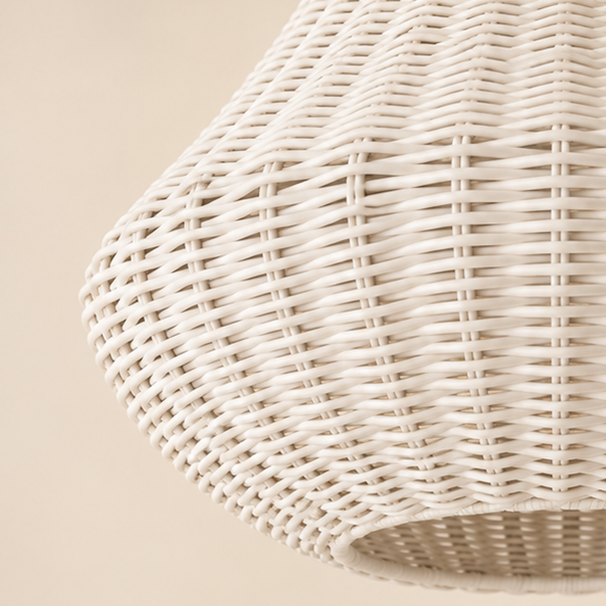 Lampadario in Rattan Bianco 40 x 50 cm